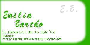 emilia bartko business card